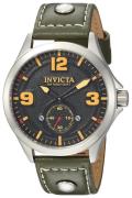 Invicta Miesten kello 22529 Aviator Musta/Nahka Ø44 mm