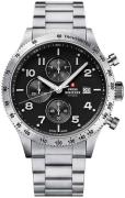 Swiss Military Miesten kello SM34084.01 Chrono Musta/Teräs Ø42 mm