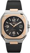 Bell & Ross Miesten kello BR-05-BLACK-STEEL-AND-GOLD-RUBBE Br 05