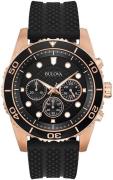 Bulova Miesten kello 98A192 Musta/Kumi Ø44 mm