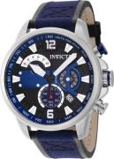 Invicta Miesten kello 41684 Aviator Sininen/Nahka Ø46 mm