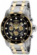 Invicta Miesten kello 25333 Pro Diver Musta/Kullansävytetty teräs