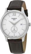 Tissot Miesten kello T063.428.16.038.00 Tradition Hopea/Nahka Ø40 mm