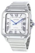 Cartier Miesten kello WSSA0009 Santos De Valkoinen/Teräs