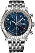 Breitling Miesten kello A24322121C2A1 Navitimer Gmt Sininen/Teräs