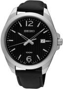 Seiko Miesten kello SUR215P1 Musta/Nahka Ø42 mm