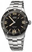 Oris Miesten kello 01 733 7707 4064-07 8 20 18 Diving Musta/Teräs