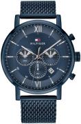 Tommy Hilfiger Miesten kello 1710397 Sininen/Teräs Ø44 mm