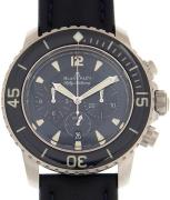 Blancpain Miesten kello 5085FB-1140-52B Fifty Fathoms Sininen/Nahka