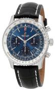 Breitling Miesten kello AB0121211C1P1 Navitimer 01 Sininen/Nahka Ø43