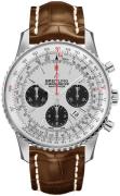 Breitling Miesten kello AB0121211G1P1 Navitimer 01 Hopea/Nahka Ø43 mm