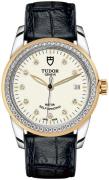 Tudor M55023-0094 Glamour Date Valkoinen/Nahka Ø36 mm