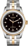 Tudor Naisten kello M53003-0008 Glamour Date Musta/Kullansävytetty