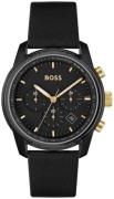 Hugo Boss Miesten kello 1514003 Trace Musta/Nahka Ø44 mm