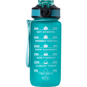 Beauty Rebels Motivational Water Bottle 600 ml Turquoise