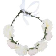 Dazzling Flower Head Band White Peonies