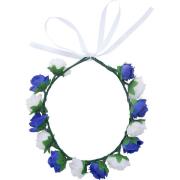 Dazzling Flower Head Band Blue And White Flowers