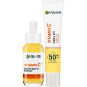 Garnier Vitamin C* Bundle Daily UV Glow Fluid SPF50+ 40 ml & Seru