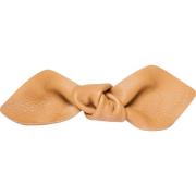 Corinne Leather Bow Big On Hair Clip Camel