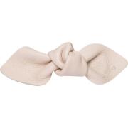 Corinne Leather Bow Small On Hair Clip Cream
