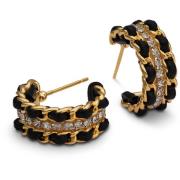 Lily and Rose Coco hoops - Jet / gold