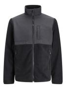 JACK & JONES Fleecetakki 'Marvin'  harmaa / musta