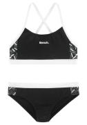 BENCH Bikini  harmaa / musta / valkoinen