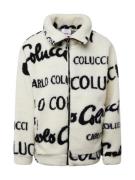 Carlo Colucci Fleecetakki  musta / offwhite