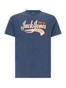 Jack & Jones Plus Paita  laivastonsininen / oranssi / valkoinen