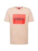 HUGO Paita 'Dulive222'  beige / punainen / musta