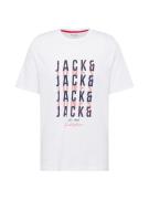 JACK & JONES Paita 'JJDELVIN'  marine / vaaleanpunainen / valkoinen