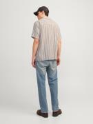 JACK & JONES Paita 'Jornoto'  pastellioranssi / musta / offwhite