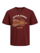 JACK & JONES Paita 'MICK'  seepia / merlot / valkoinen