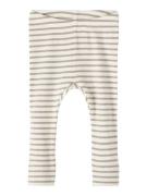 NAME IT Leggingsit 'Bani'  ecru / tummabeige