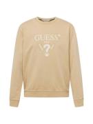 GUESS Collegepaita 'TREATED TRIANGLE'  beige / valkoinen