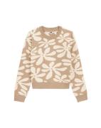 WE Fashion Neulepaita  beige / valkoinen