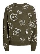 JACK & JONES Neulepaita 'BLOOM'  oliivi / valkoinen