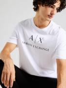 ARMANI EXCHANGE Paita '8NZTCJ'  musta / valkoinen