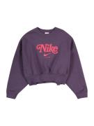 Nike Sportswear Collegepaita  tummanvioletti / vaaleanpunainen