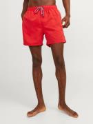 JACK & JONES Uimashortsit 'Fiji'  kirkaanpunainen / musta