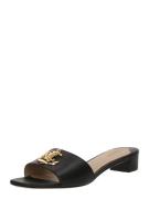 Lauren Ralph Lauren Sandaalit 'FAY LOGO II-SANDALS-FLAT SANDAL'  musta