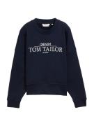 TOM TAILOR DENIM Collegepaita  tummansininen / valkoinen