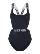 Calvin Klein Swimwear Uimapuku  musta / valkoinen