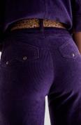 Scalpers Housut 'Trize'  beige / tummanvioletti