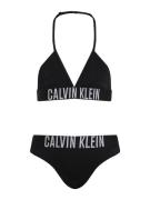 Calvin Klein Swimwear Bikini  vaaleanharmaa / musta