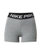 NIKE Urheiluhousut 'Pro'  meleerattu harmaa / musta / valkoinen