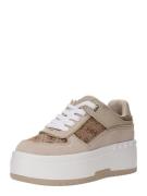 GUESS Matalavartiset tennarit 'Ridgee2'  beige / tummanruskea
