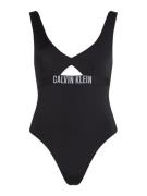 Calvin Klein Swimwear Uimapuku  musta / offwhite