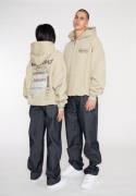 Multiply Apparel Collegetakki 'BULLETIN'  beige / suklaa / offwhite