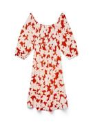 VERO MODA Mekko 'VMDicthe'  tulenpunainen / offwhite